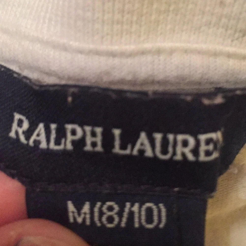 Ralph Lauren White Polo Shirt Sz Medium (8-10)